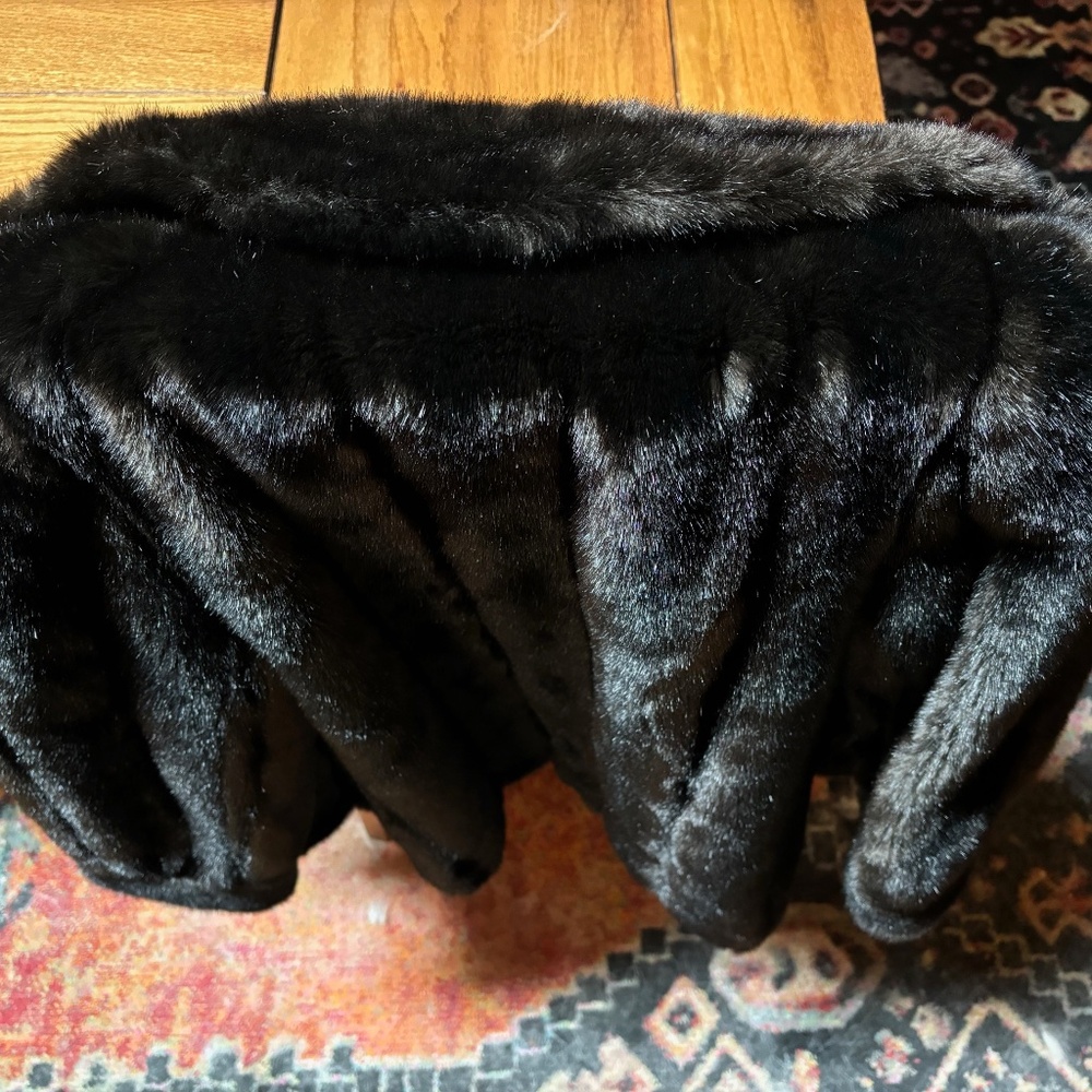 Tissavel of France Vintage Brown/Black Faux Fur Coat - Picture 8 of 8